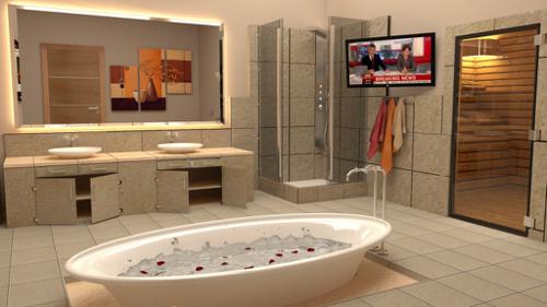 Interior scene of bathroom - cycles preview image